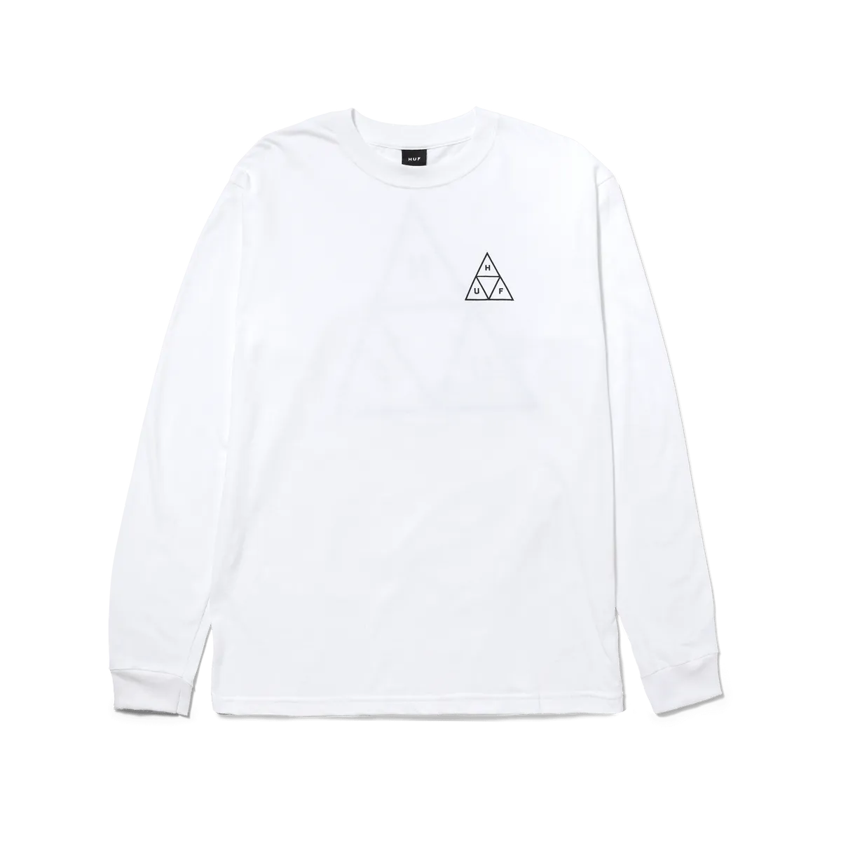 Huf Set Triple Triangle Long Sleeve T-Shirt White TS01935 WHT