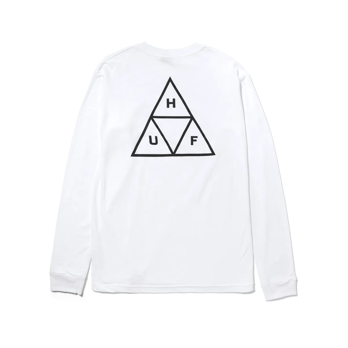 Huf Set Triple Triangle Long Sleeve T-Shirt White TS01935 WHT