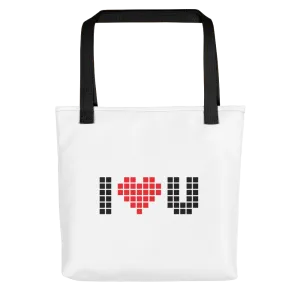 I Heart U Pixel Tote bag