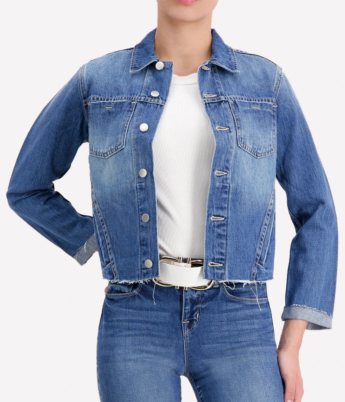 Janelle Slim Raw Jacket in Boyle