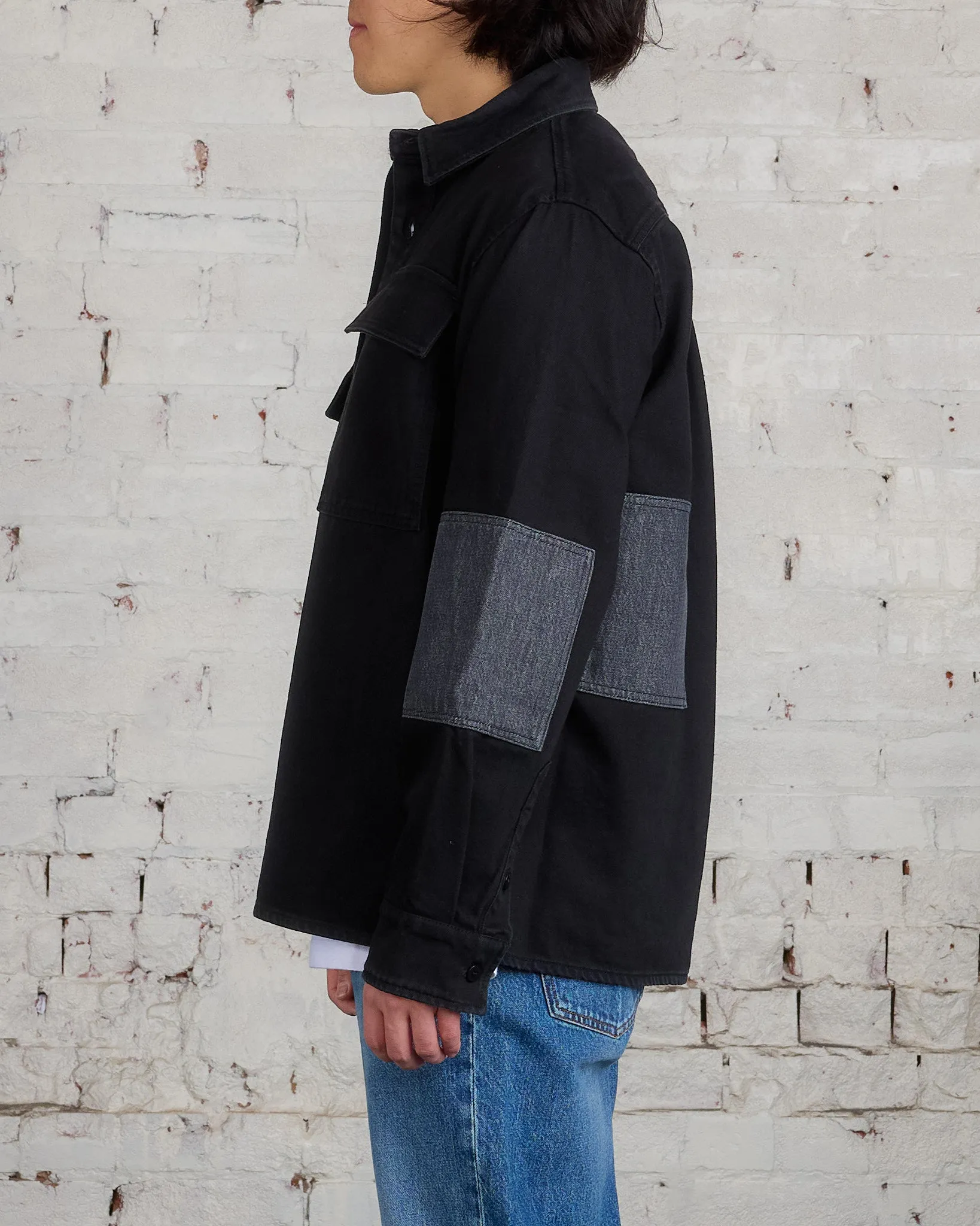JW Anderson Patchwork 13oz Denim Overshirt Black