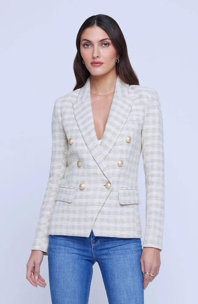 Kenzie Blazer in Ecru Gold