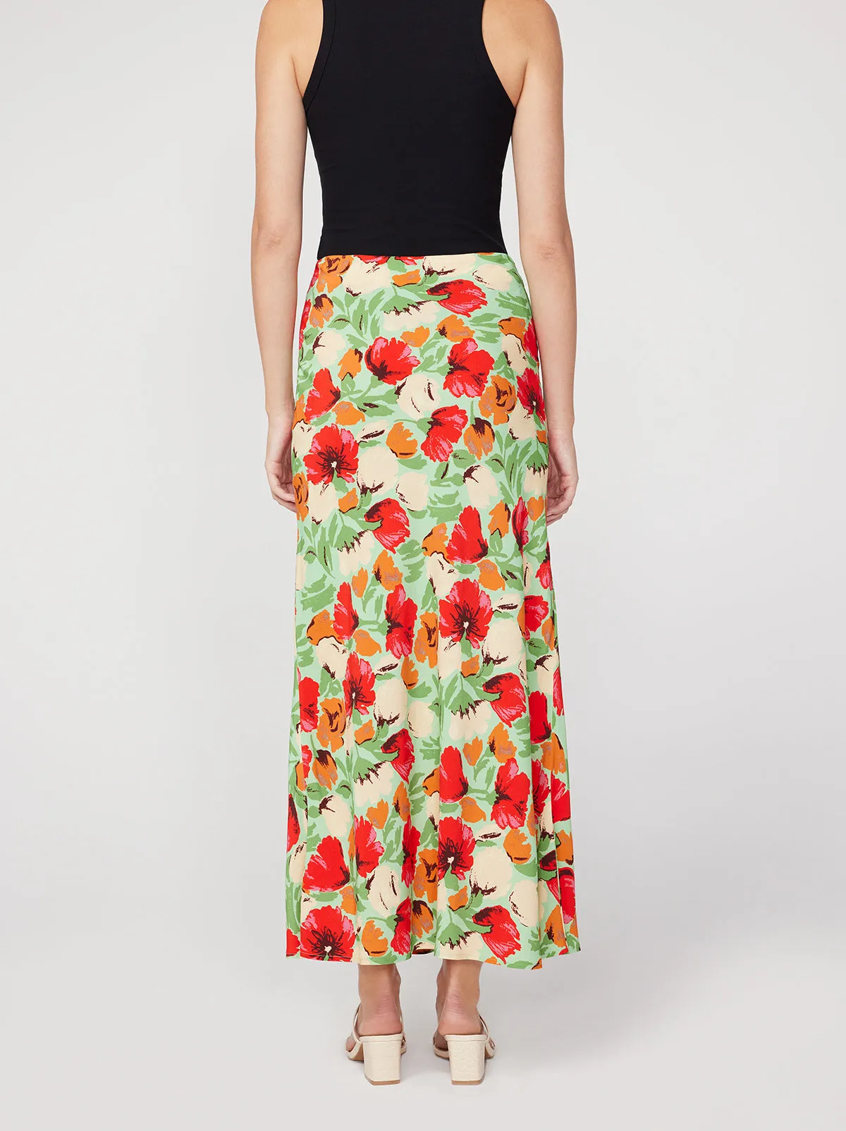 Layla Green Garden Floral Skirt
