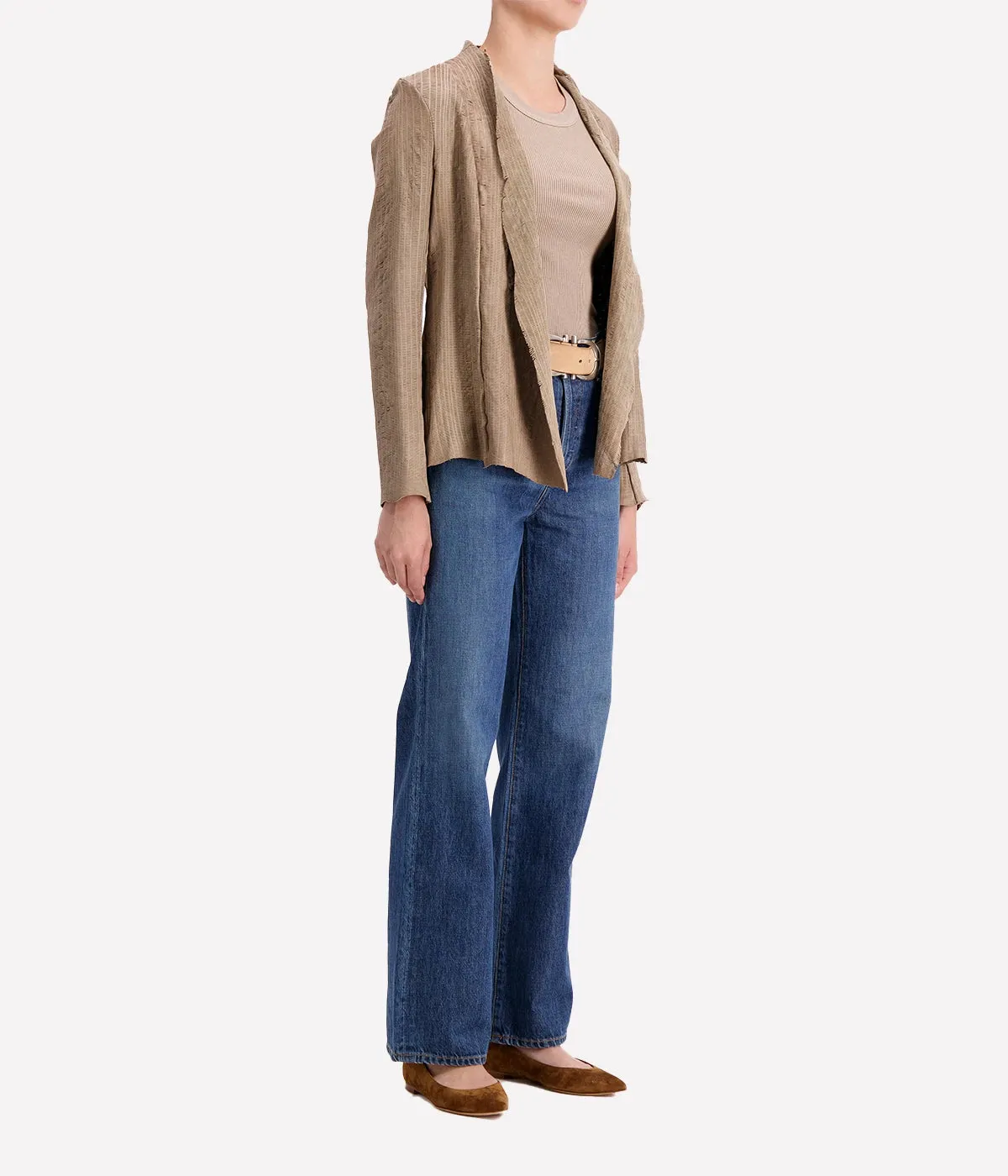 Leather Jacket in Vimi Grey