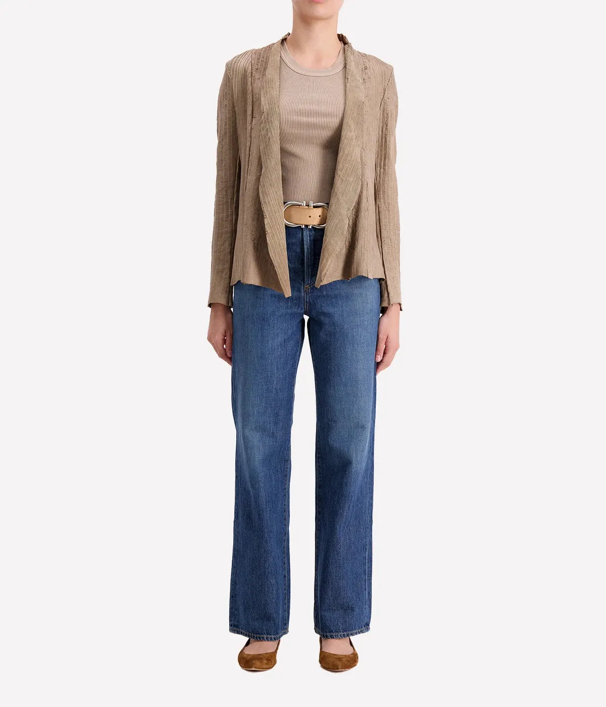 Leather Jacket in Vimi Grey