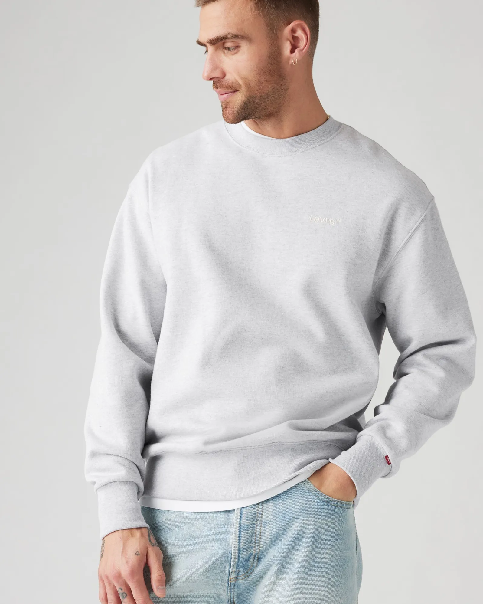 Levi's® Authentic Crew Sweat - Light Grey Heather