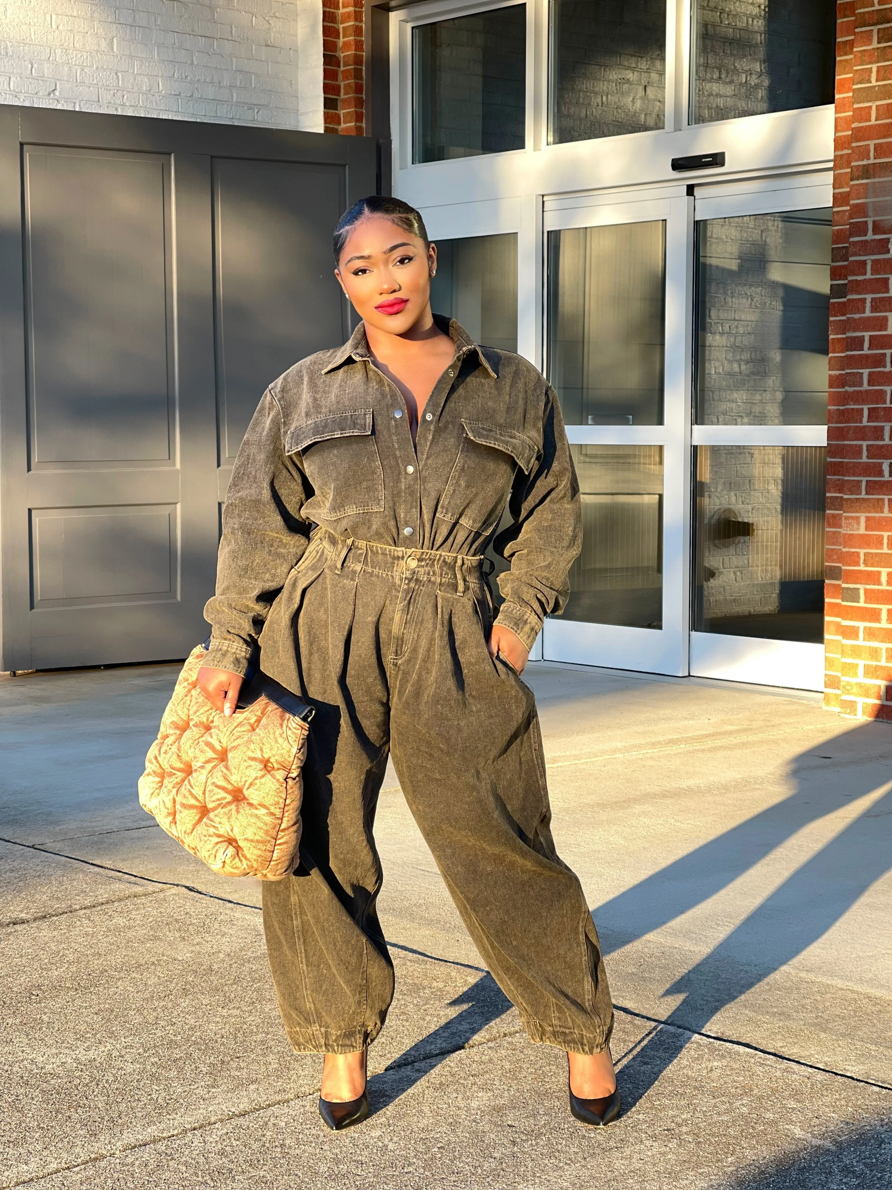 Lia Gray Denim Pant