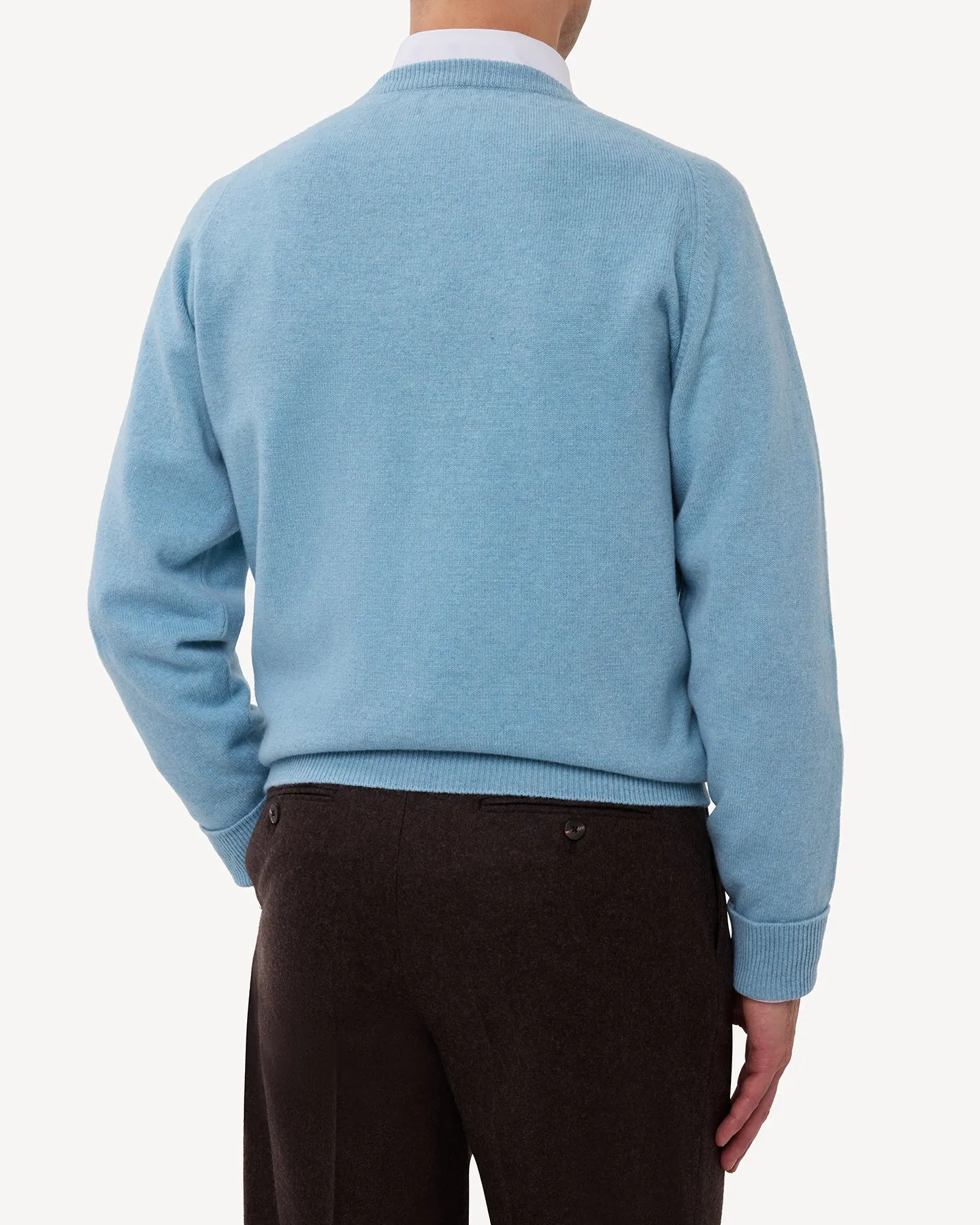 Light Blue Lambswool Crew Neck