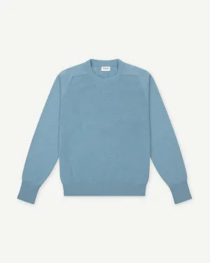 Light Blue Lambswool Crew Neck