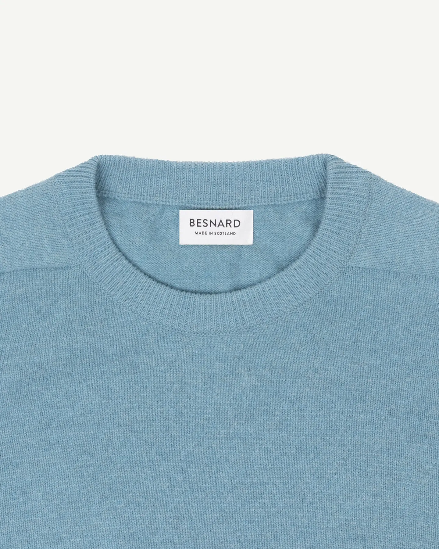 Light Blue Lambswool Crew Neck