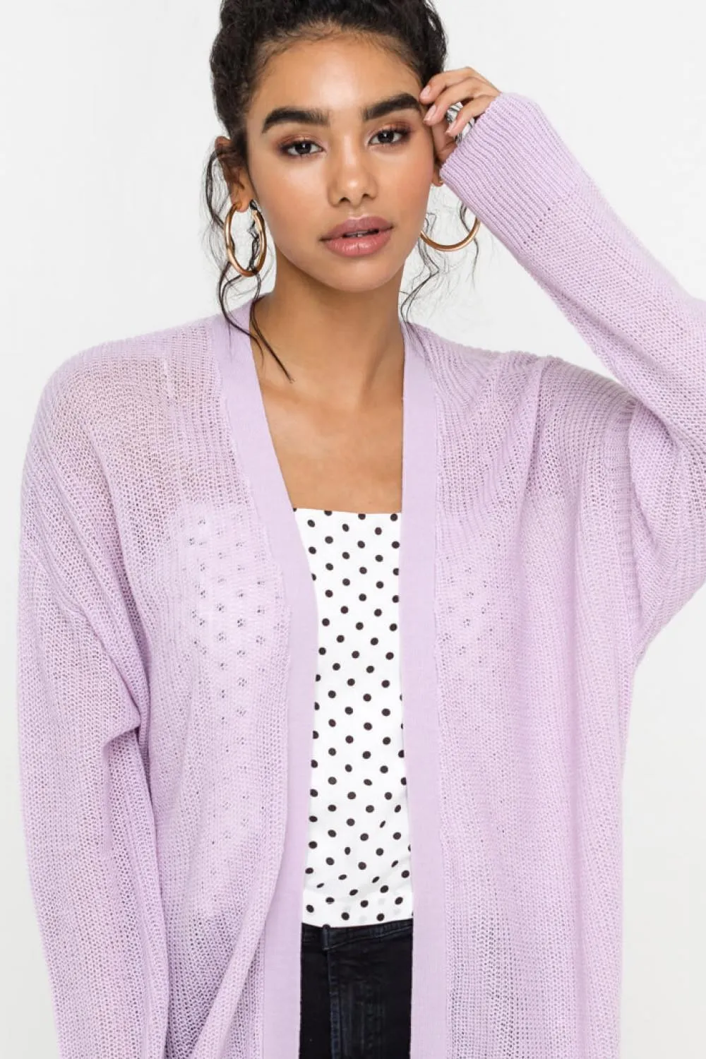 Light Knit Cardigan (Lilac)