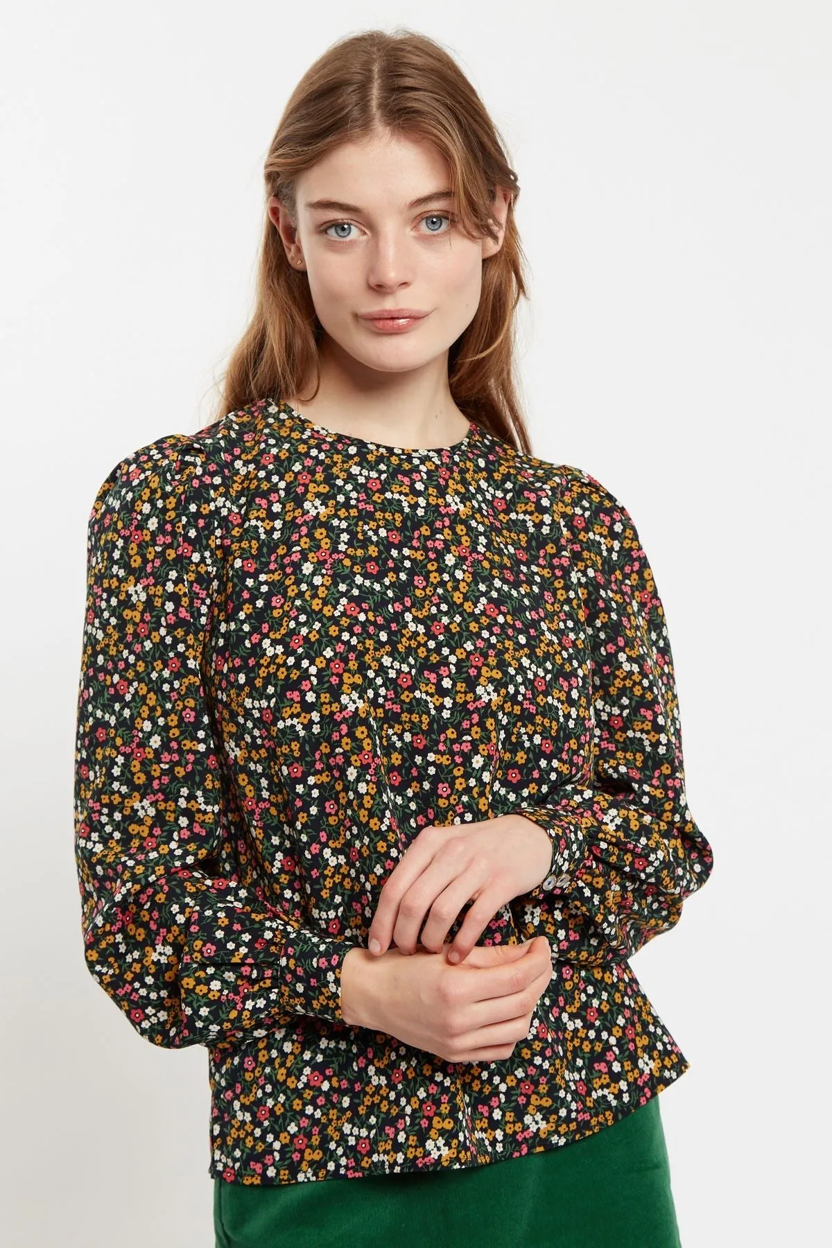 Lima Dippy Ditsy Print Long Sleeve Blouse