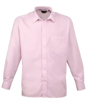 Long sleeve poplin shirt | Pink