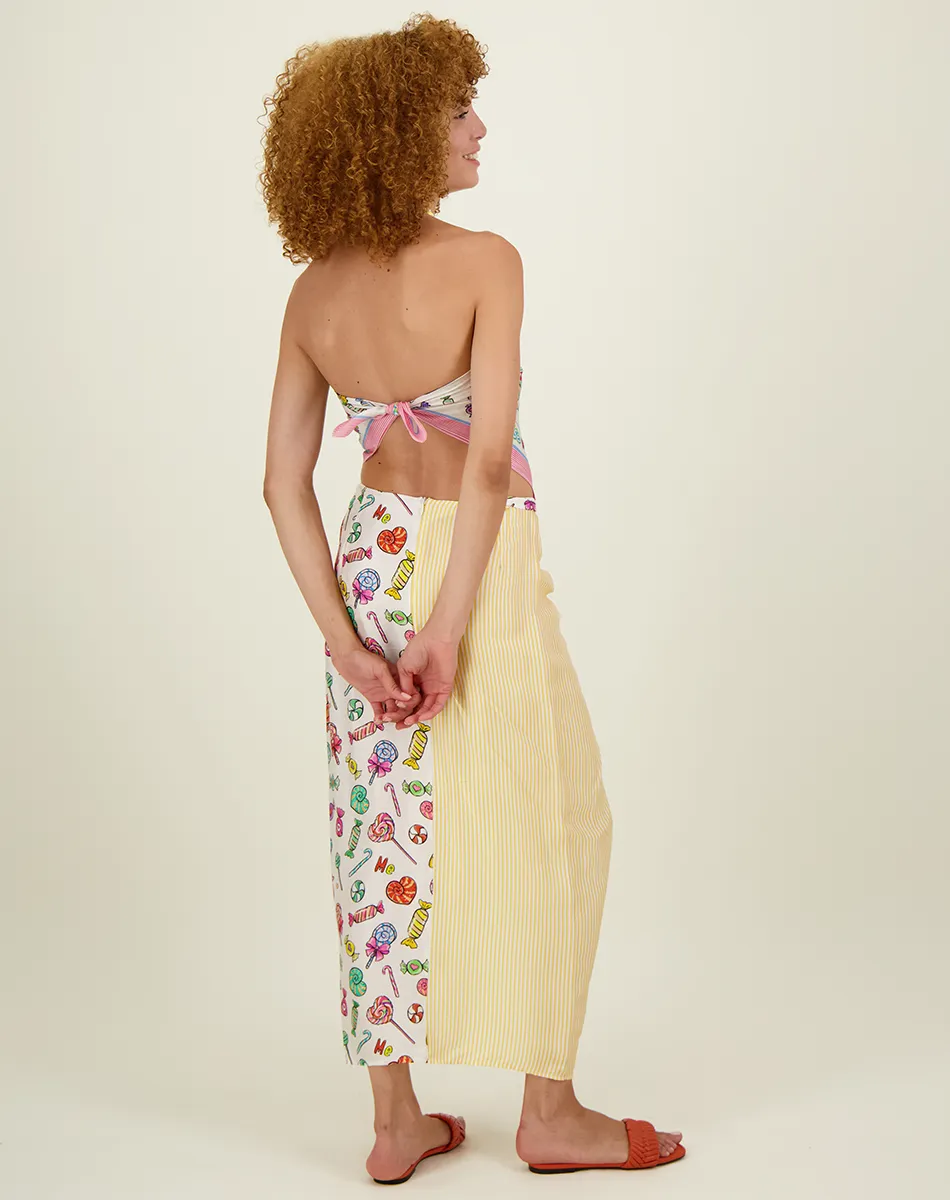 Luna Candy Tie Front Skirt