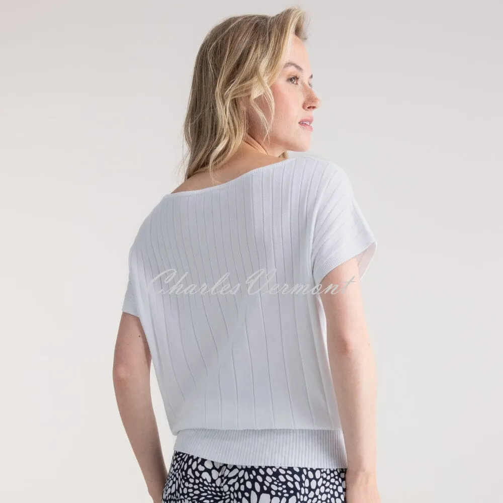 Marble Patterned Rib Sweater - Style 7801-102 (White)