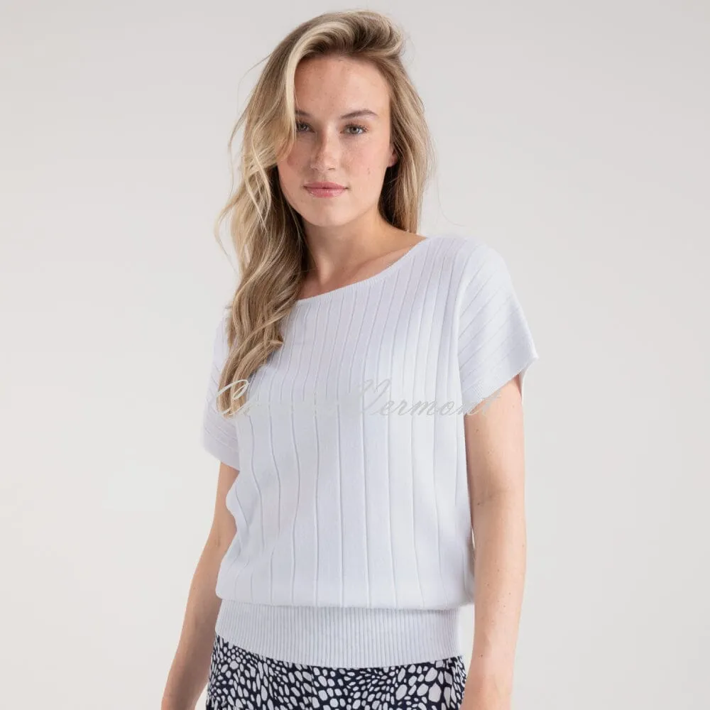 Marble Patterned Rib Sweater - Style 7801-102 (White)