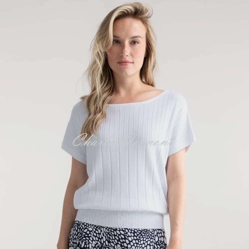 Marble Patterned Rib Sweater - Style 7801-102 (White)