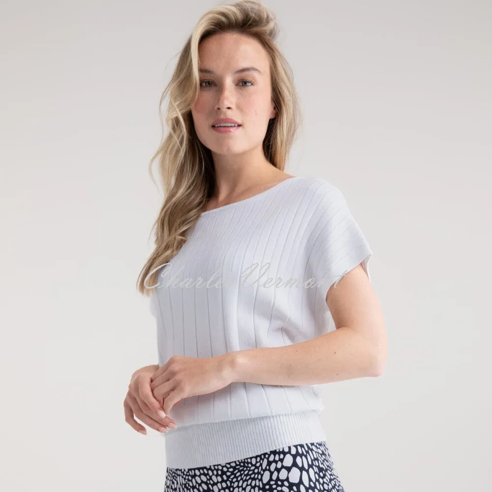 Marble Patterned Rib Sweater - Style 7801-102 (White)
