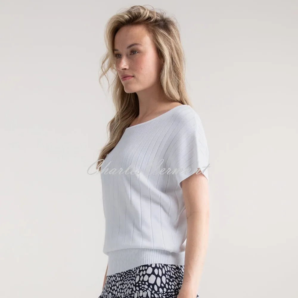 Marble Patterned Rib Sweater - Style 7801-102 (White)