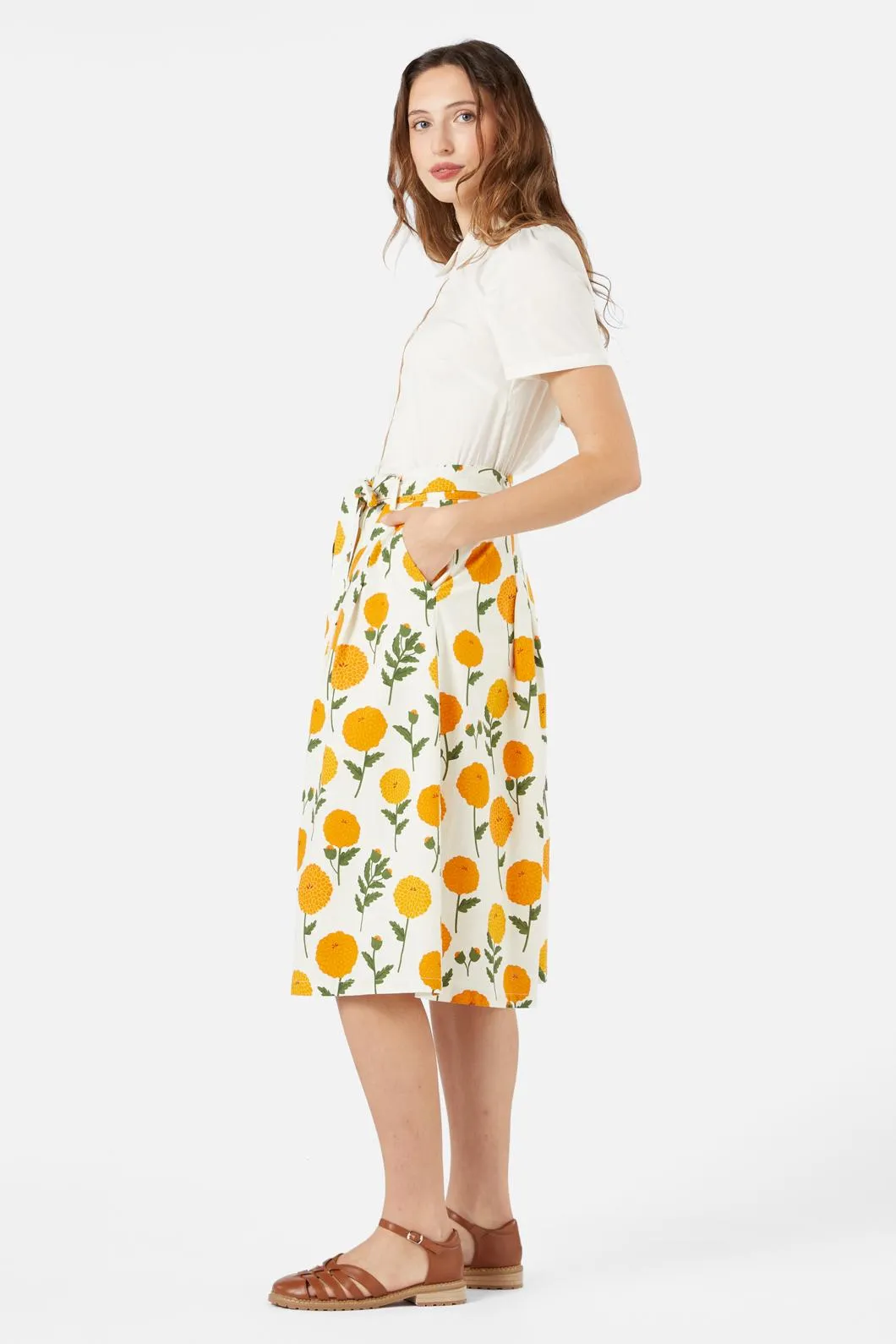 Marie Fleur Midi Skirt