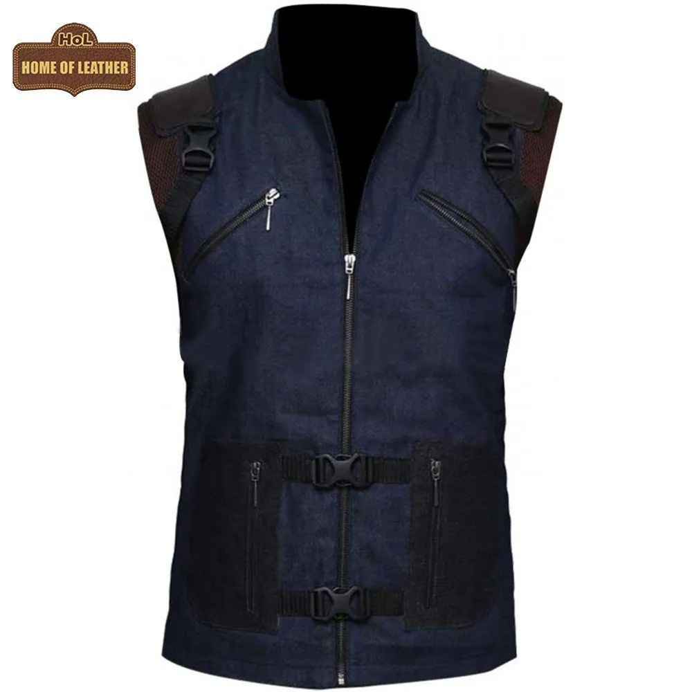 MDJ02 HoL Branded Denim Blue Vest for Men's
