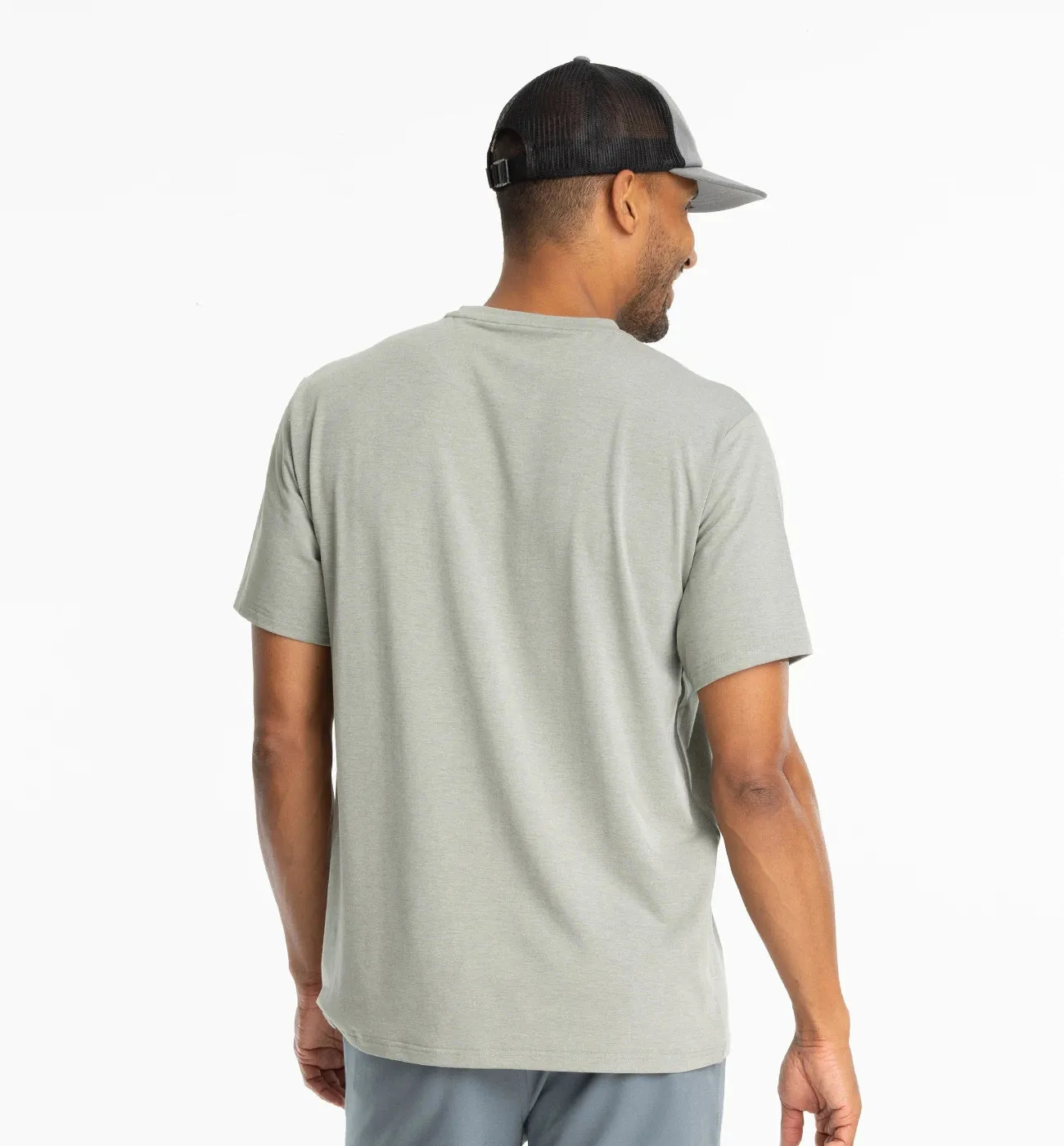 Men's Bamboo Flex Pocket Tee - Heather Agave Green