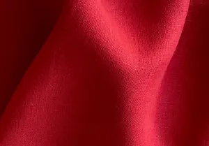 Mid-Weight Spicy Vermillion Linen (Made in Poland)