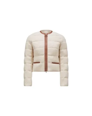 MONCLER SERINDE SHORT DOWN JACKET BEIGE