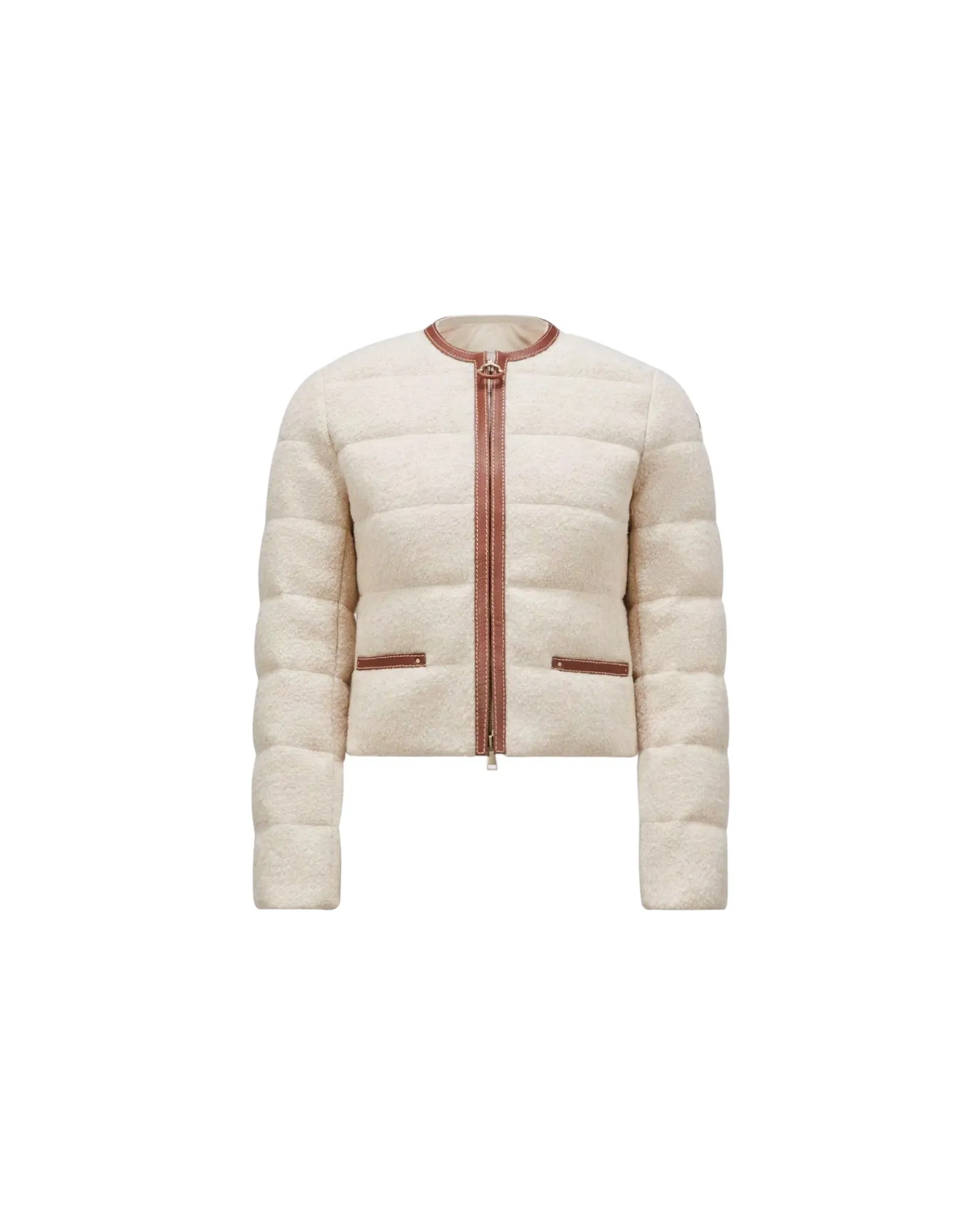MONCLER SERINDE SHORT DOWN JACKET BEIGE