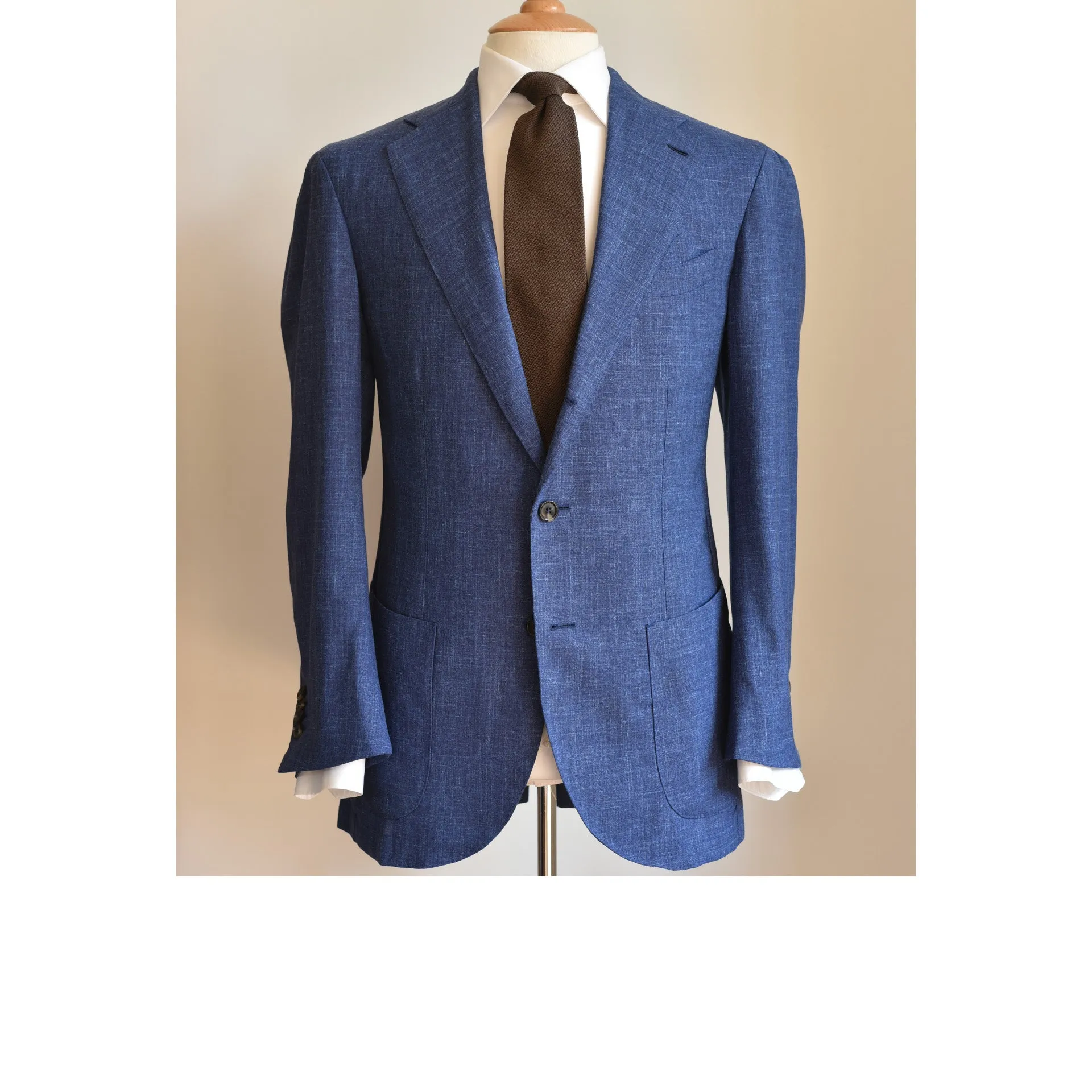 MTO | Orange Label Loro Piana wool/sillk/linen jacket - blue