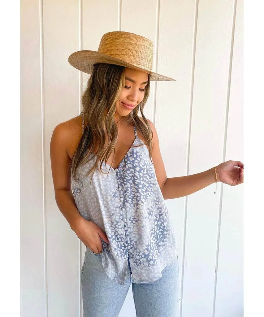 New Moon Button Front Cami