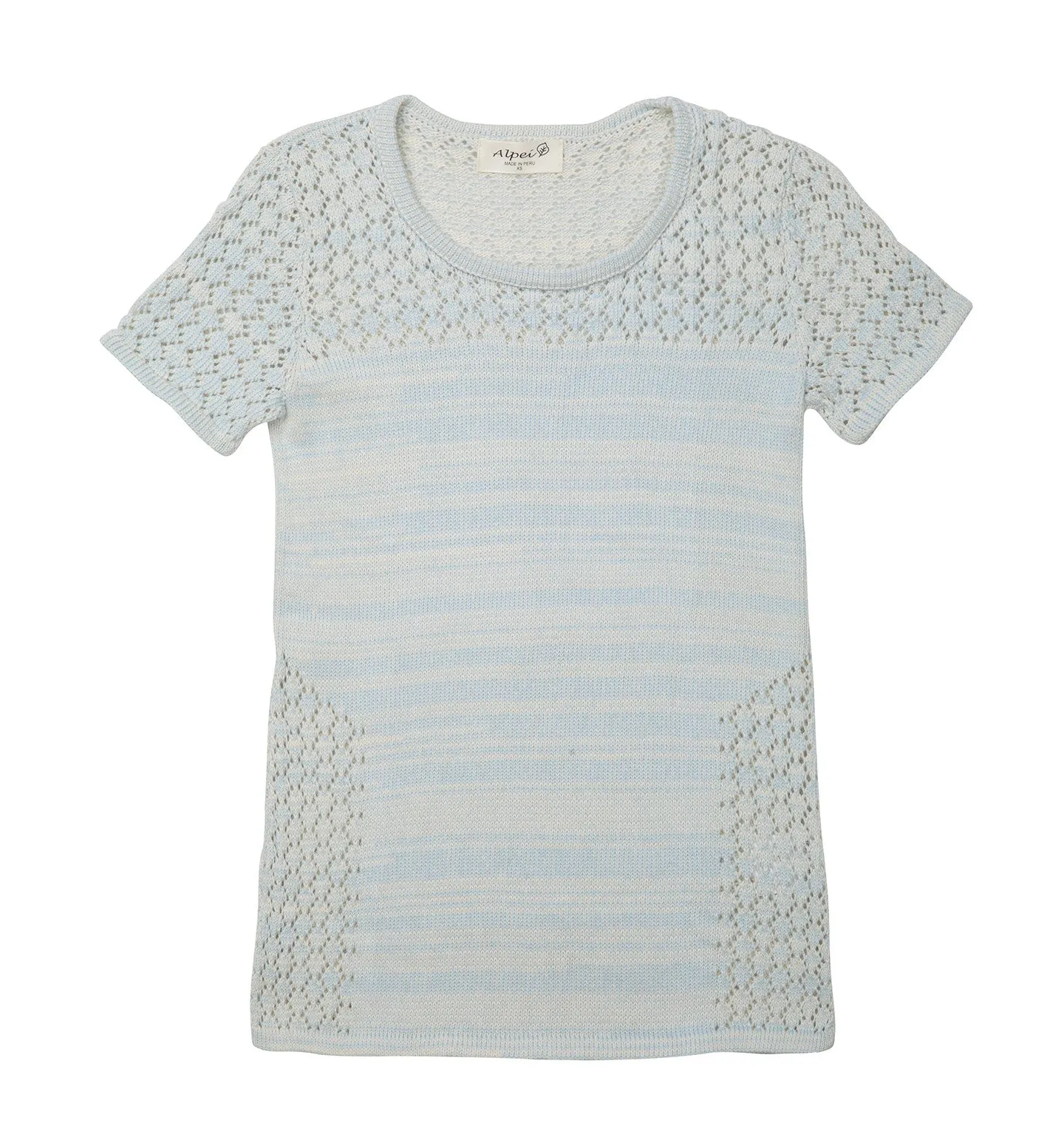 Organic Cotton Lace Knit Top