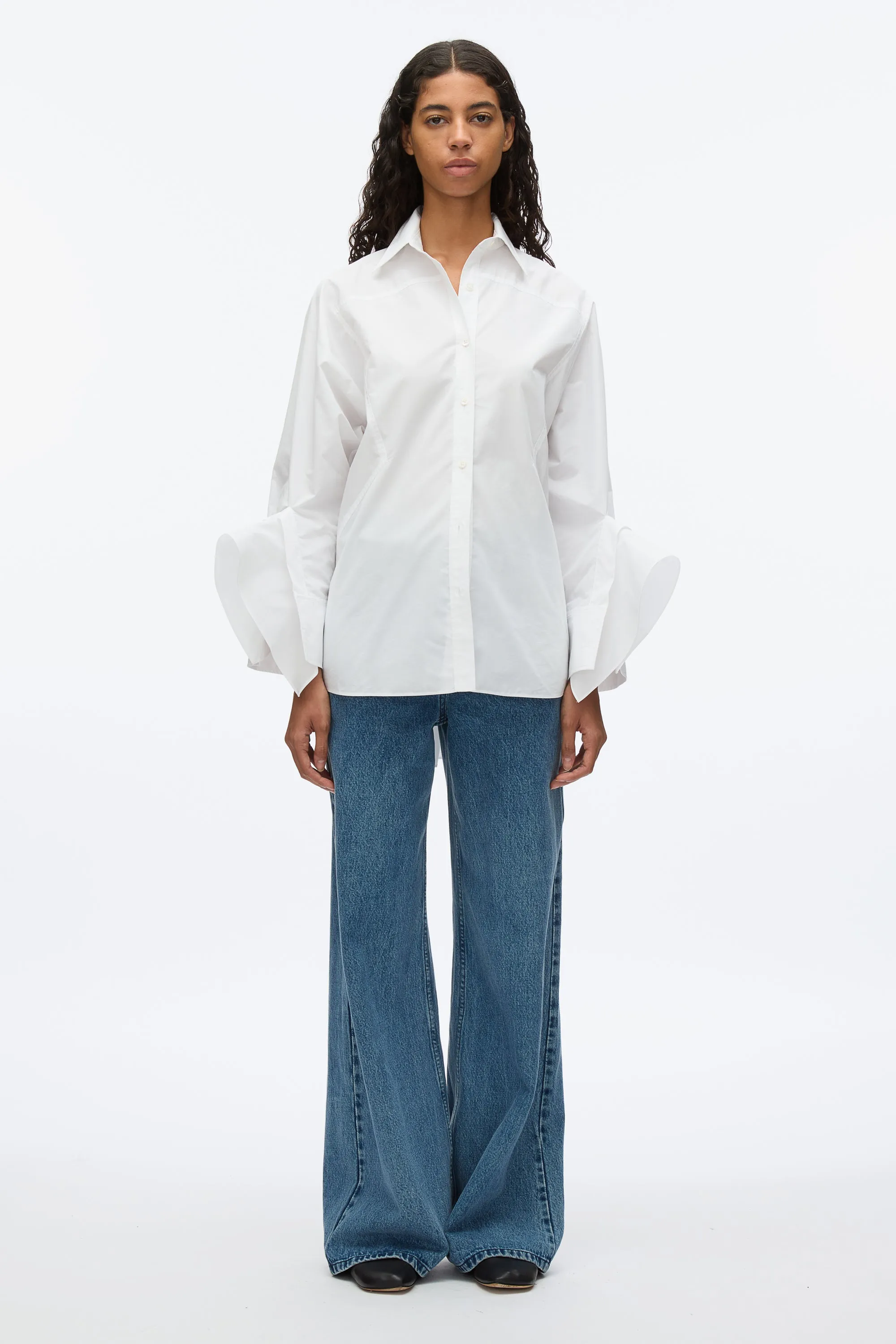 Oversize Shirt with Cascade Cuff