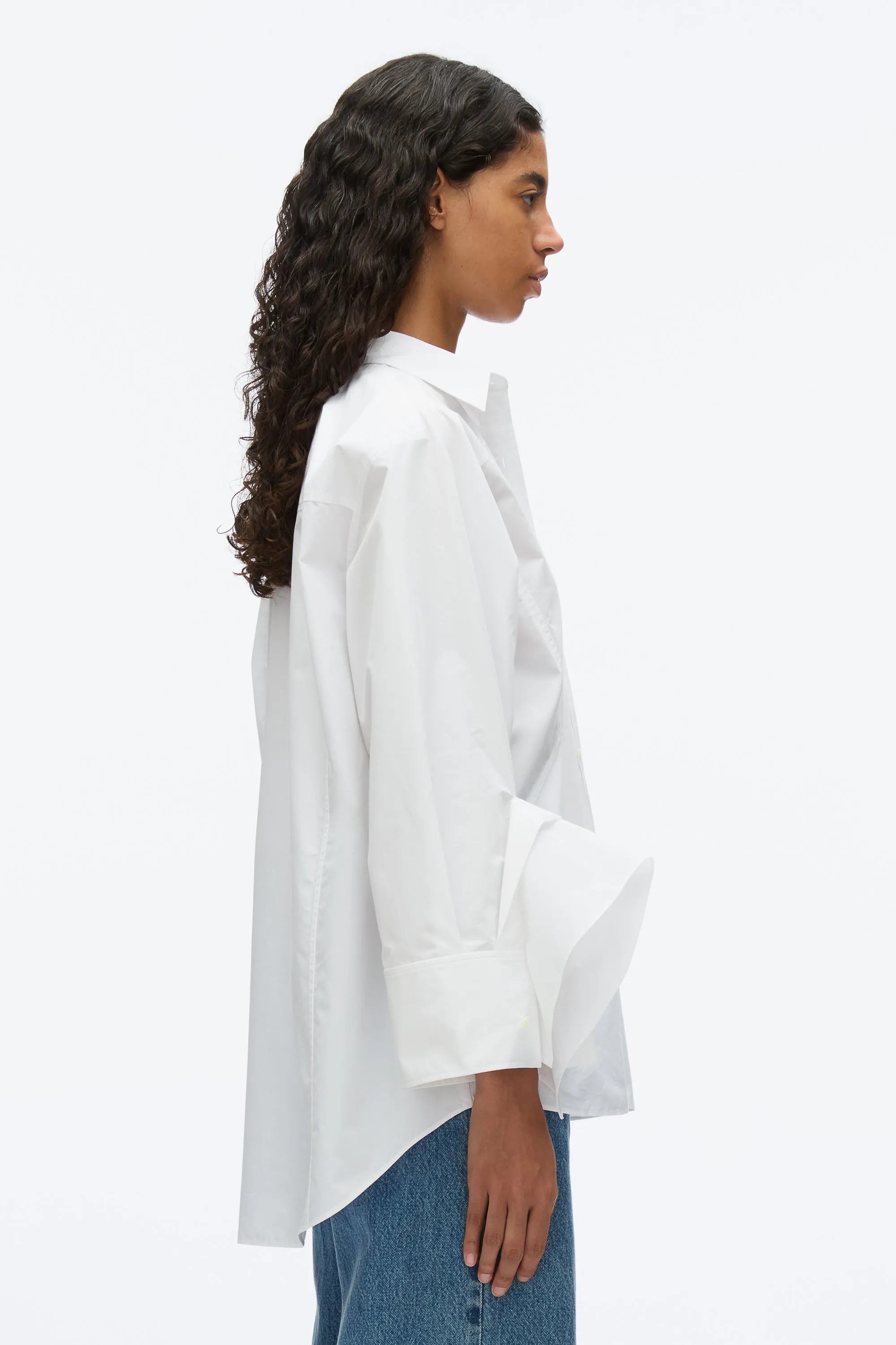Oversize Shirt with Cascade Cuff