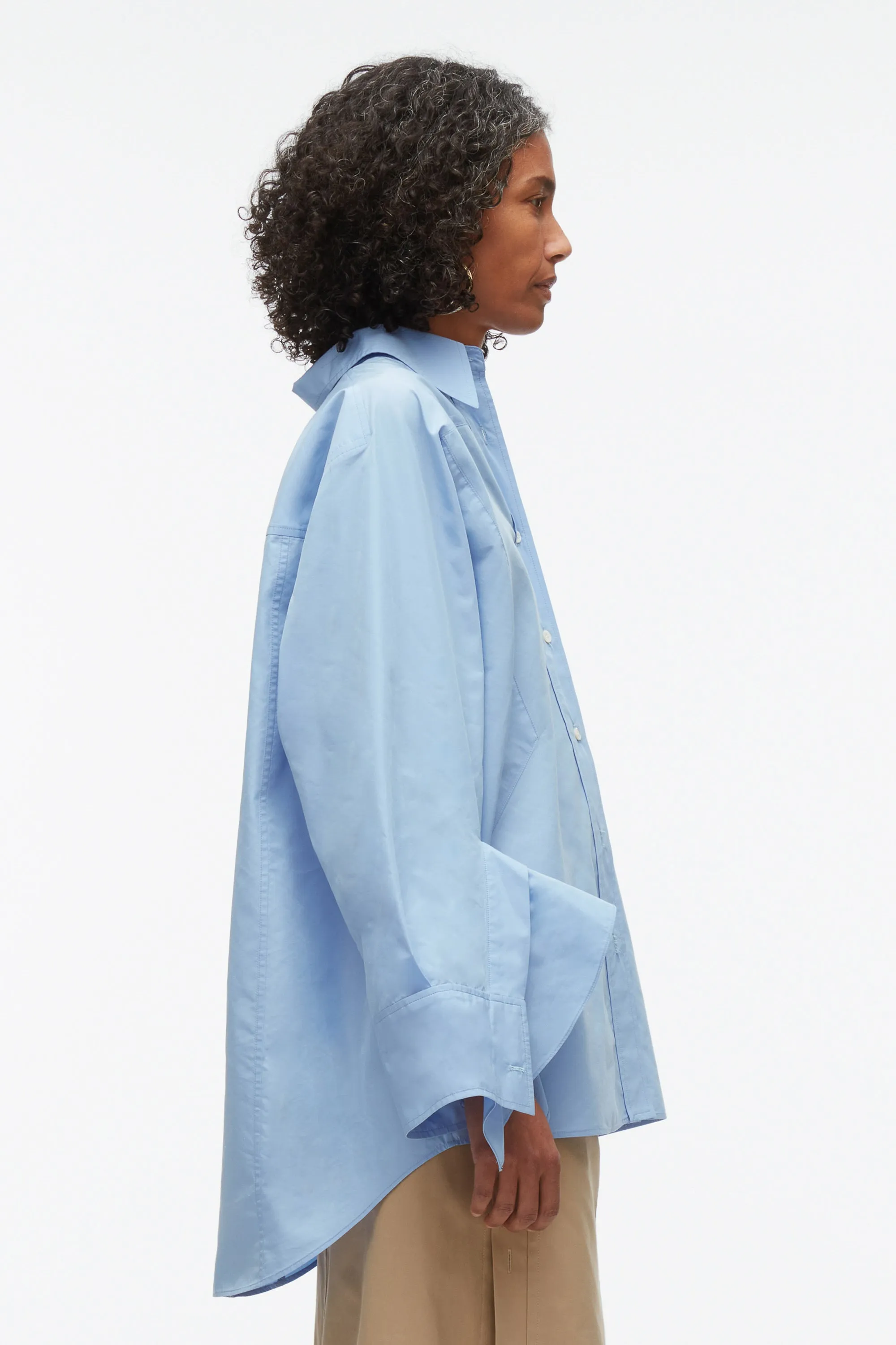 Oversize Shirt with Cascade Cuff