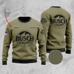 Personalized U.S Flag Busch Light Sweater