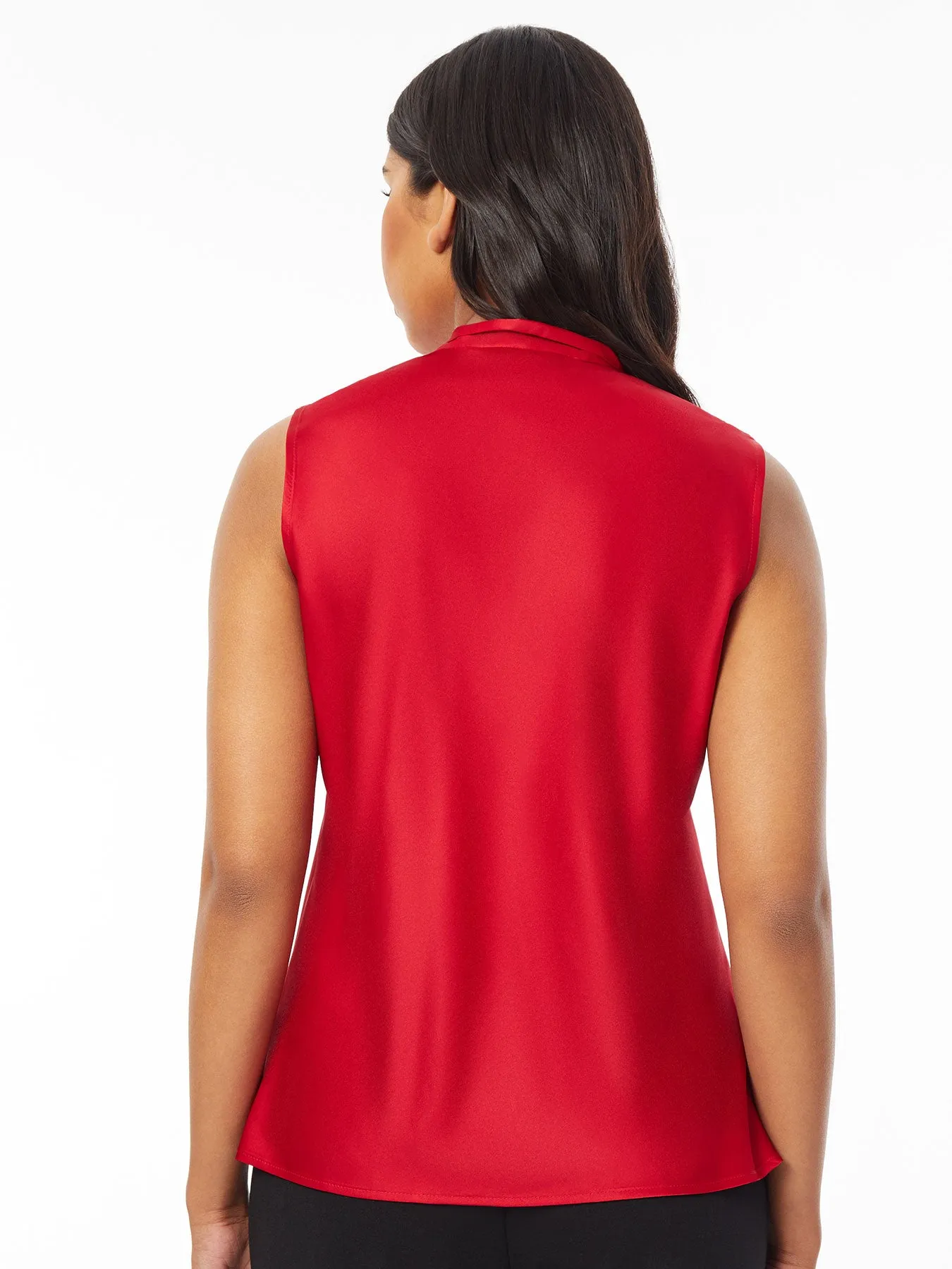 Petite Audrey Blouse, Matte Satin