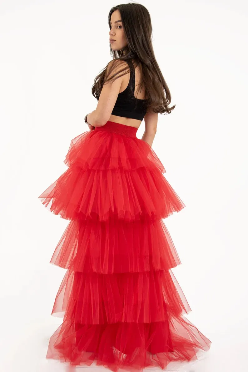 Red Hot Tutu Tulle Skirt