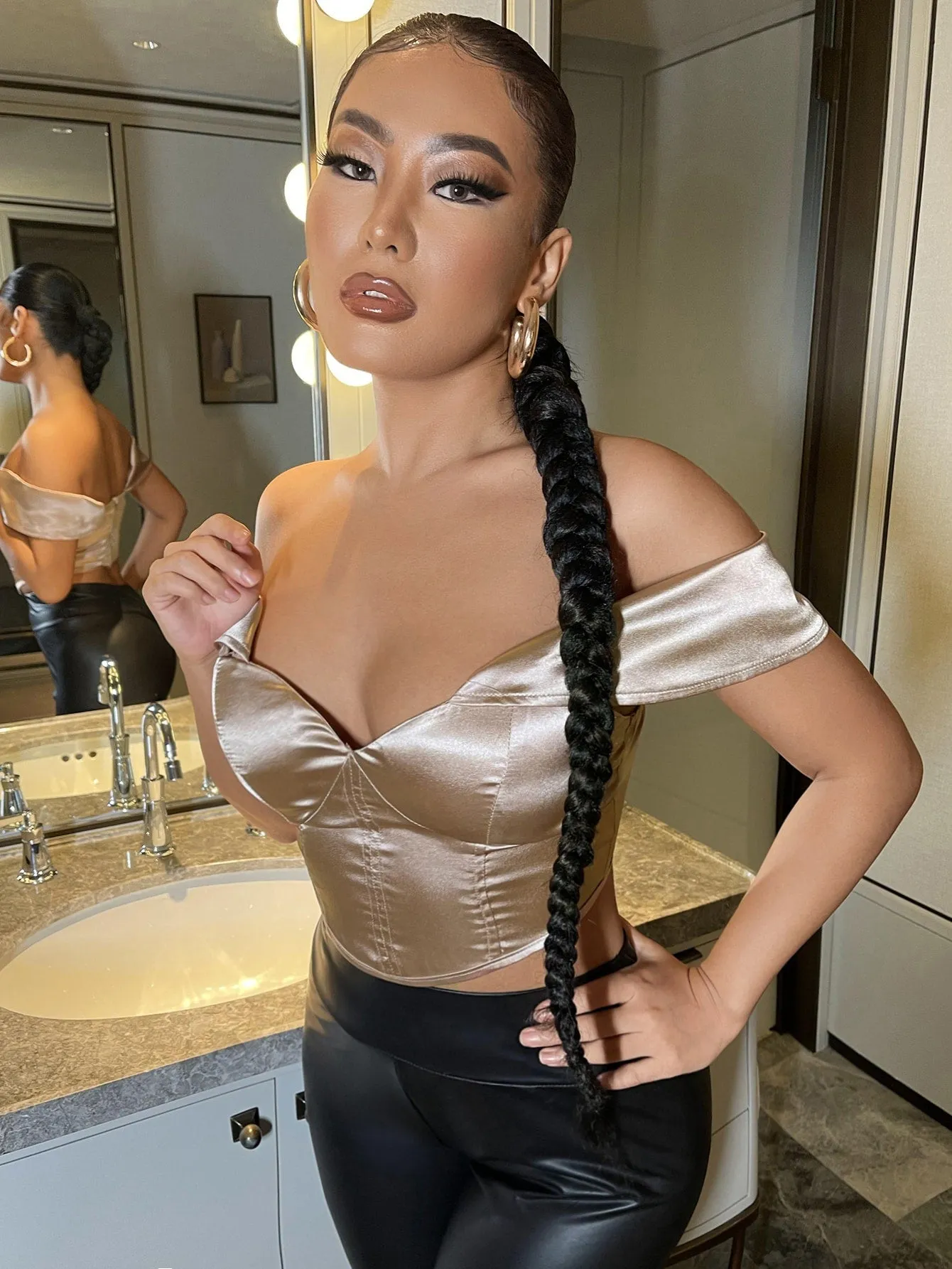 Sexy Plain Zipper Cap Sleeve Off The Shoulder Crop Women Top