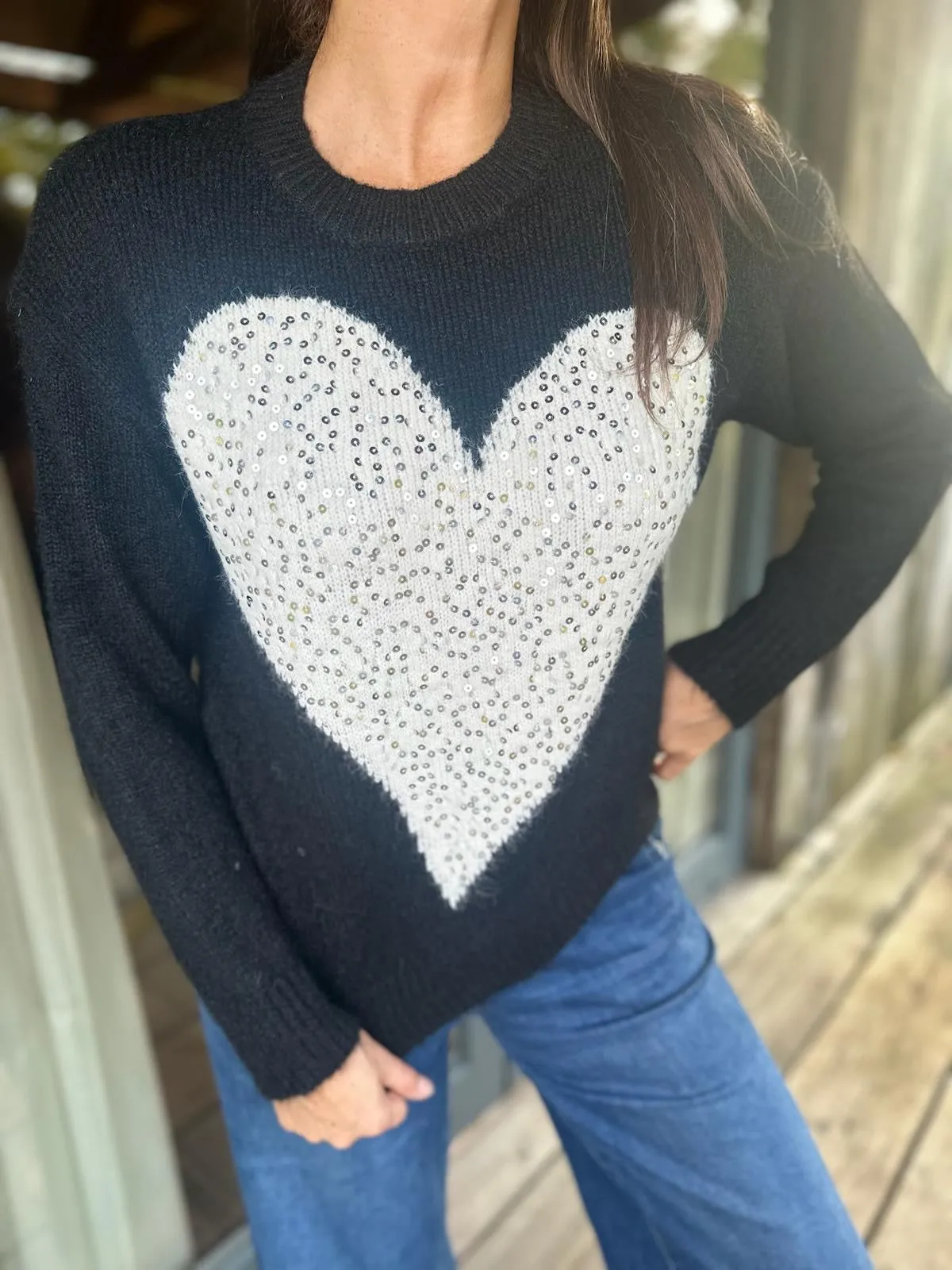Smitten Knit Black/Ecru
