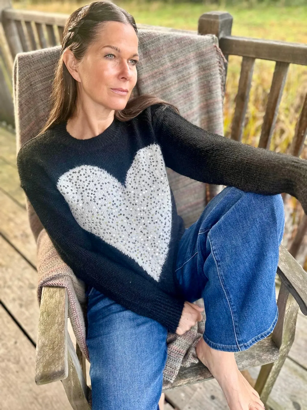 Smitten Knit Black/Ecru