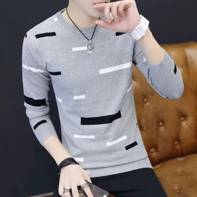 spring Autumn Winter Mens Sweaters Fashion Warm Sports Knitted Turtleneck Sweatshirt Mens Slim Fit Business Pullovers Clothing