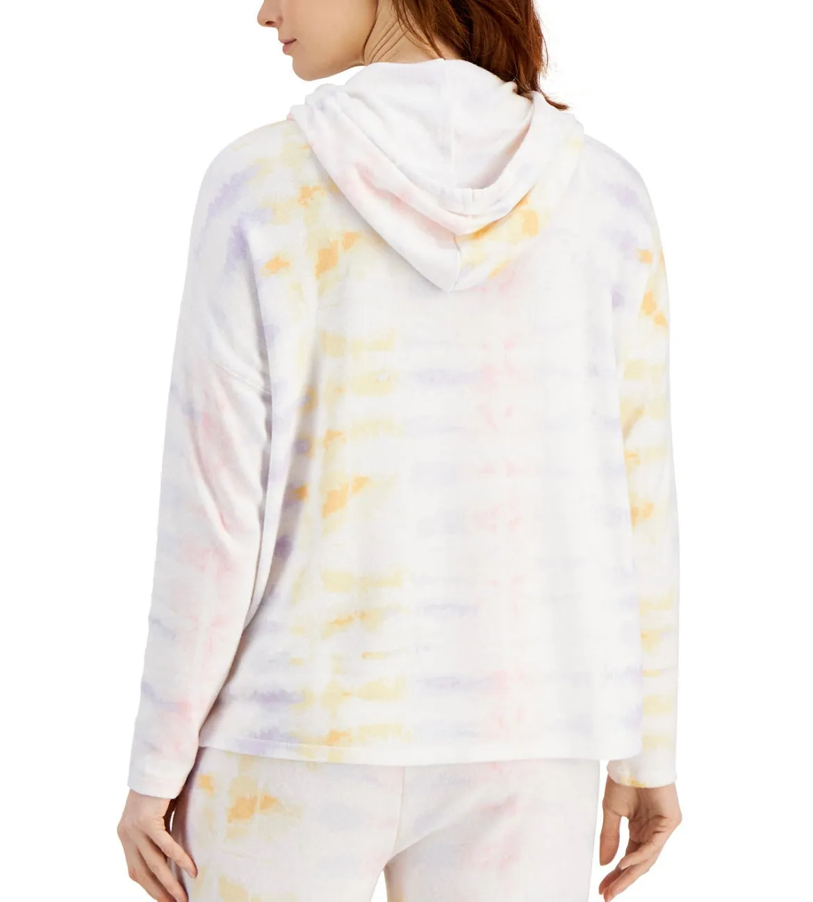 Style & Co. Women's Tie-Dyed Oasis Hoodie Lilac Stripe Size M