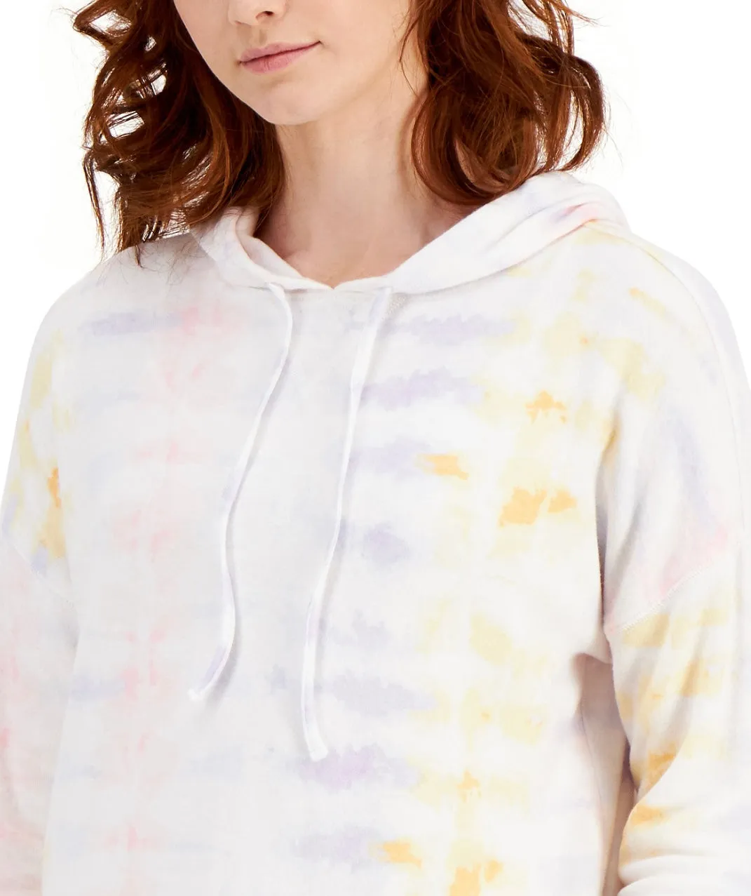 Style & Co. Women's Tie-Dyed Oasis Hoodie Lilac Stripe Size M