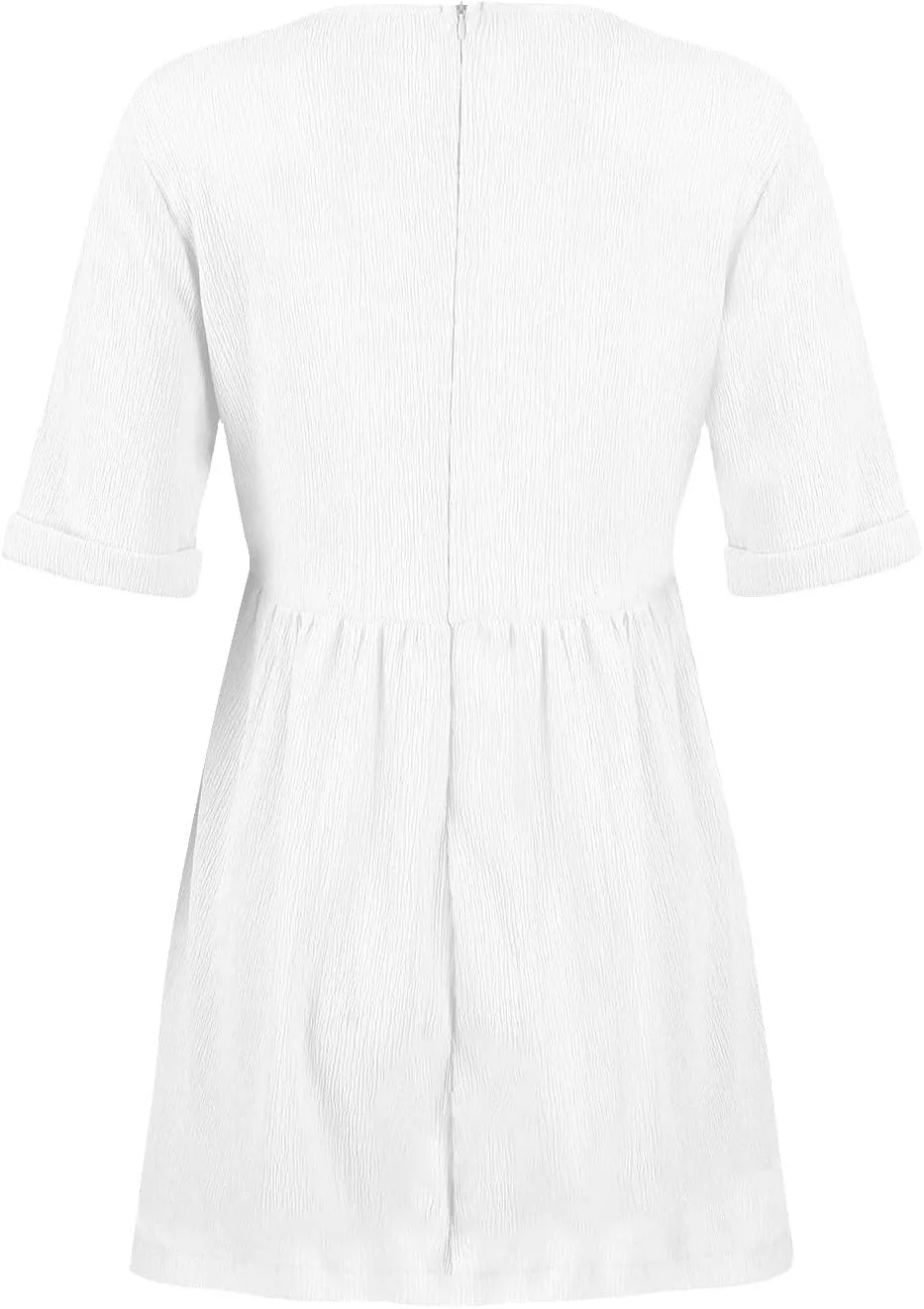 Summer Dresses for Women 2024 Trendy Casual V-Neck Short Sleeve Solid Sundress Loose Comfy Beach Dress with Pockets