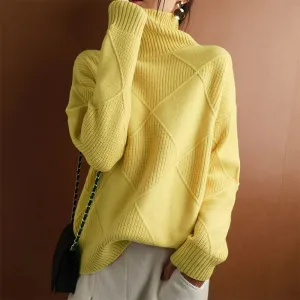 Sweater with warming collar