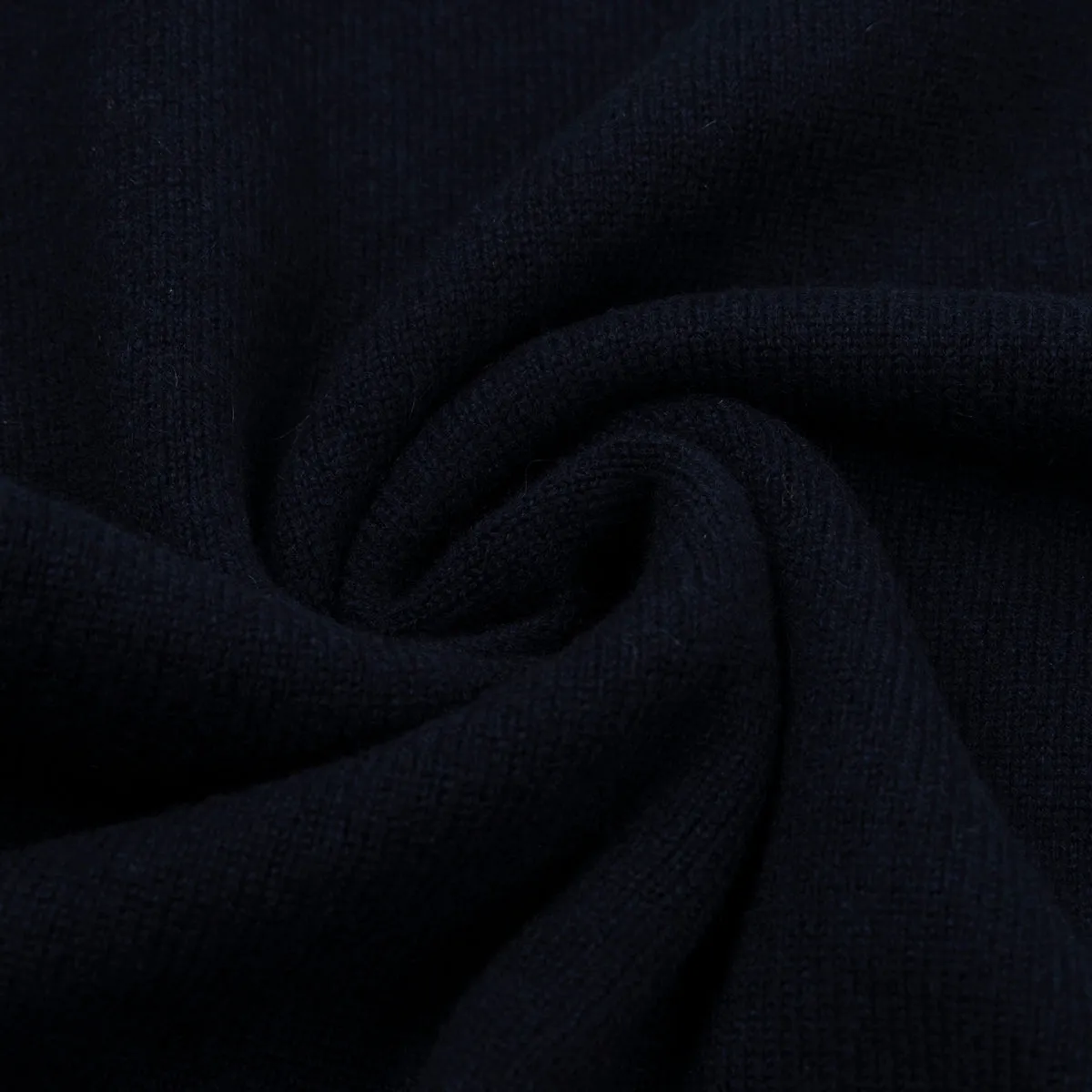 The Bowmore 1/4 Zip Neck Cashmere Sweater - Nero Navy / Derby