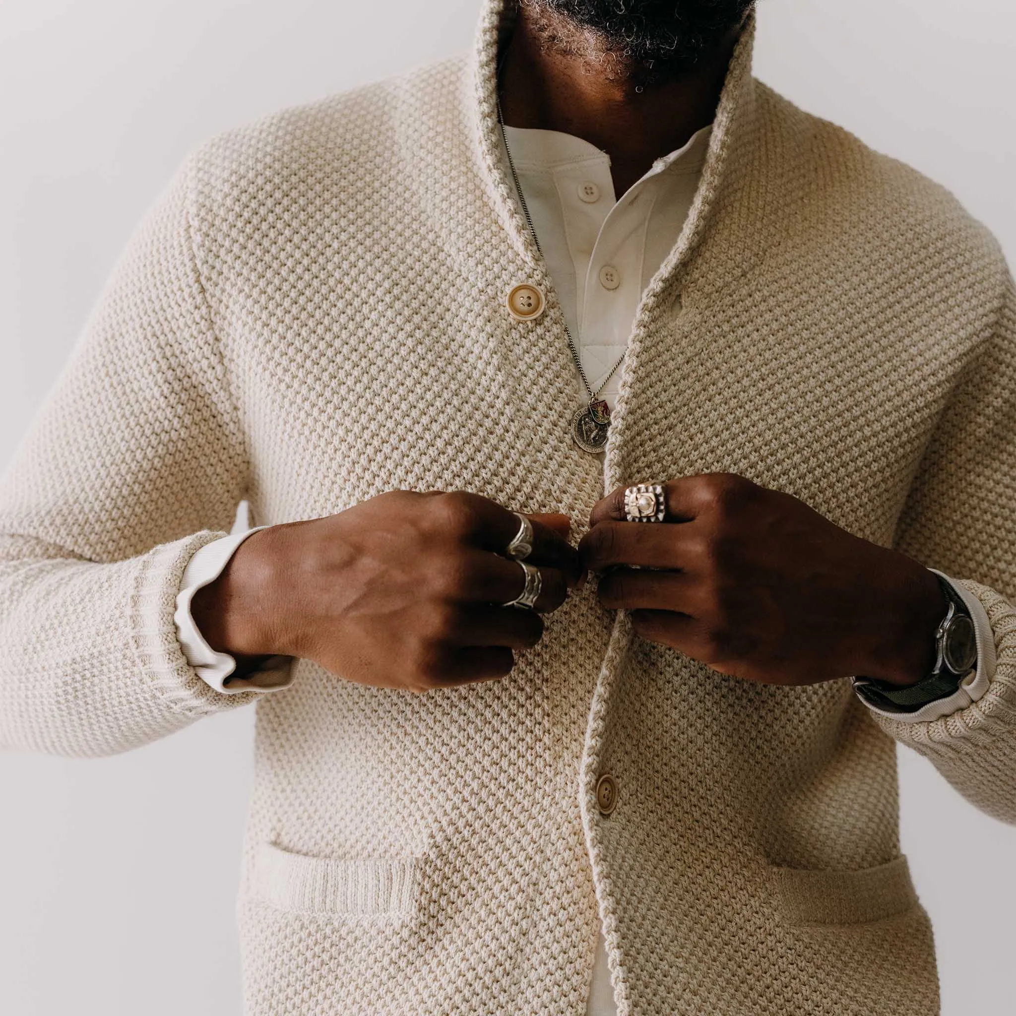 The Crawford Sweater in Marled Natural