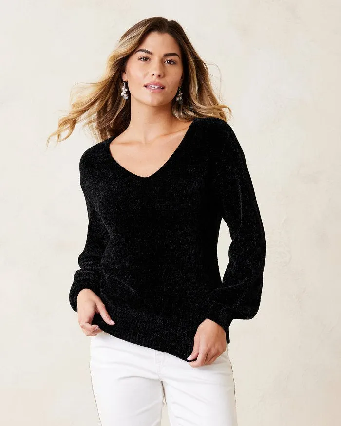 TOMMY BAHAMA ISLAND LUNA CHENILLE VNECK
