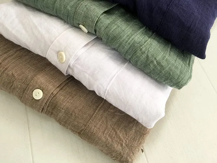 Vintage Button Up Cotton Linen Blouse